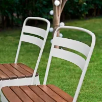 Scaun de grădină Ikea Norrmanso Oțel / Metal / White Acacia photo 5