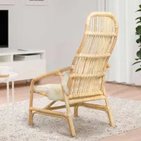 Scaun de grădină Ikea Salno Ratan artificial / Ratan artificial / Beige Beige photo 4
