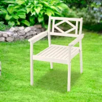 Scaun de grădină Ikea Bondholmen Masiv / Masiv / White White photo 3