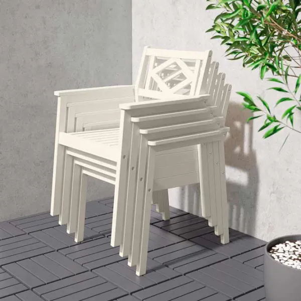 Садовый стул Ikea Bondholmen Массив / Массив / Белый White photo 5 Садовый стул Ikea Bondholmen Массив / Массив / Белый White photo 5