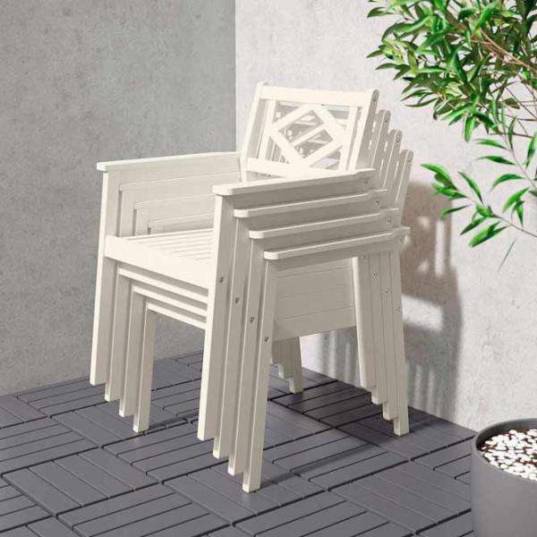 Садовый стул Ikea Bondholmen Массив / Массив / Белый White photo 5 Садовый стул Ikea Bondholmen Массив / Массив / Белый White photo 5