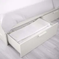Кровать Ikea Brimnes 180 x 200 см / ДСП / Белый photo 3