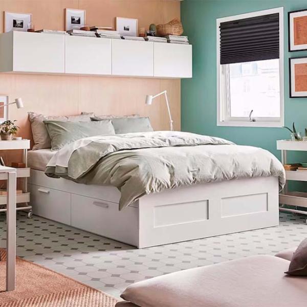 Кровать Ikea Brimnes 180 x 200 см / ДСП / Белый photo 4