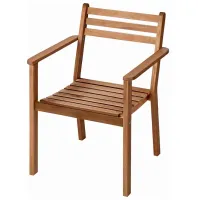 Садовый стул Ikea Askholmen Массив / Массив / Коричневый Brown