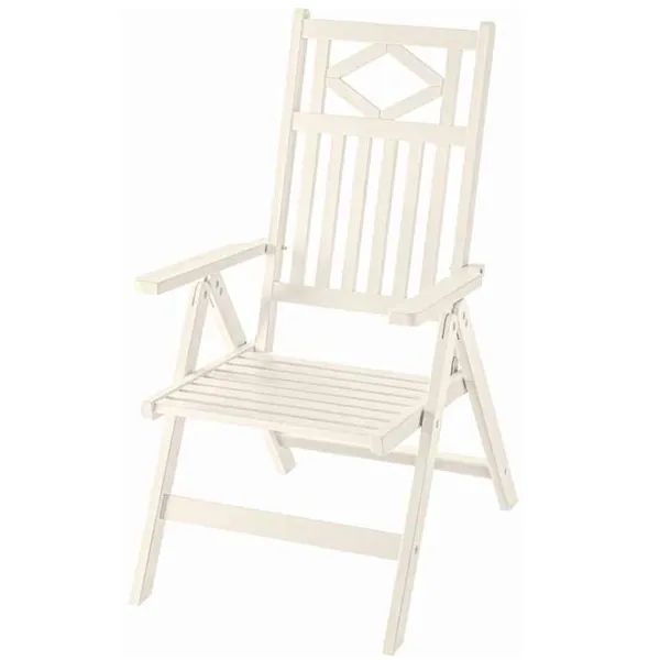 Садовый стул Ikea Bondholmen Массив / Массив / Белый White photo 1