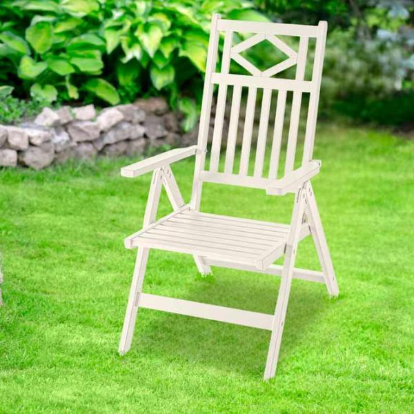 Садовый стул Ikea Bondholmen Массив / Массив / Белый White photo 2