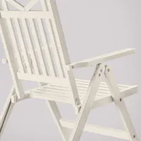 Садовый стул Ikea Bondholmen Массив / Массив / Белый White photo 4