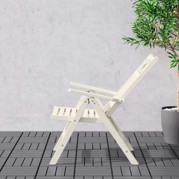 Садовый стул Ikea Bondholmen Массив / Массив / Белый White photo 7