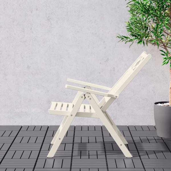 Садовый стул Ikea Bondholmen Массив / Массив / Белый White photo 7