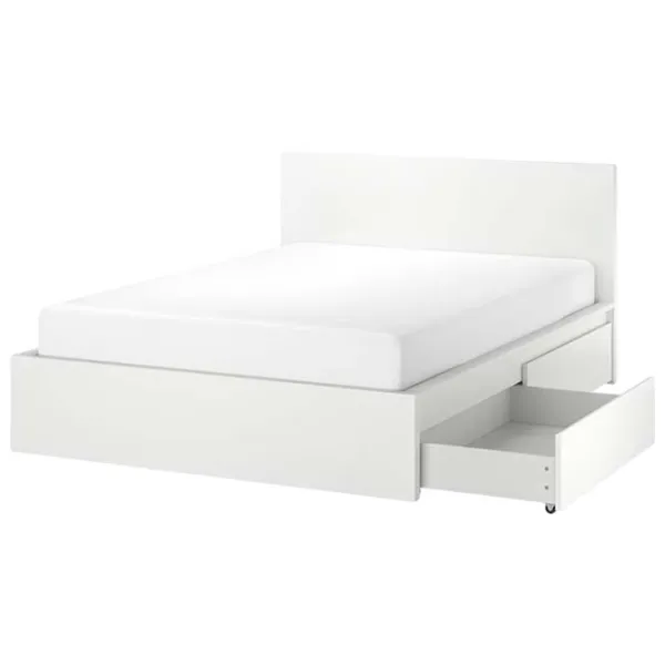 Кровать Ikea Malm 180 x 200 см / ДСП / Белый photo 1