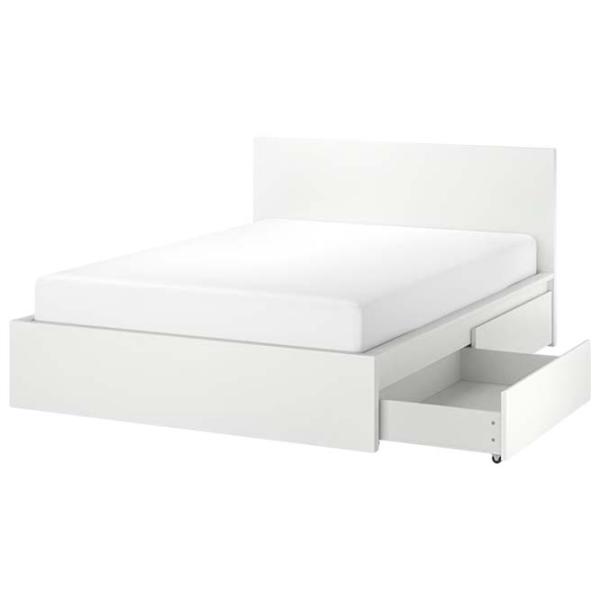 Кровать Ikea Malm 180 x 200 см / ДСП / Белый photo 1