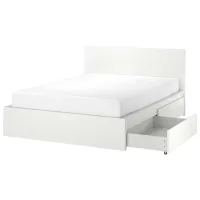 Кровать Ikea Malm 180 x 200 см / ДСП / Белый