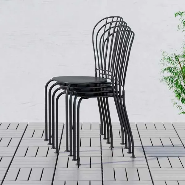 Scaun de grădină Ikea Lacko Metal / Metal / Gray Gray photo 4 Scaun de grădină Ikea Lacko Metal / Metal / Gray Gray photo 4