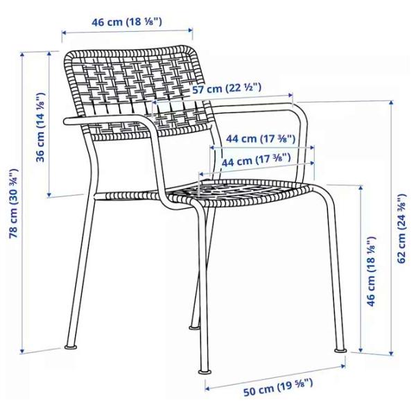 Садовый стул Ikea Lacko Металл / Металл / Тёмно-серый Темно-серый  photo 4