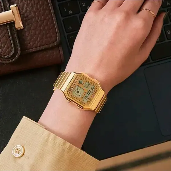 Ceas de mână unisex Casio A130WEG-9AEF Cuarț / 40 x 34 mm photo 4