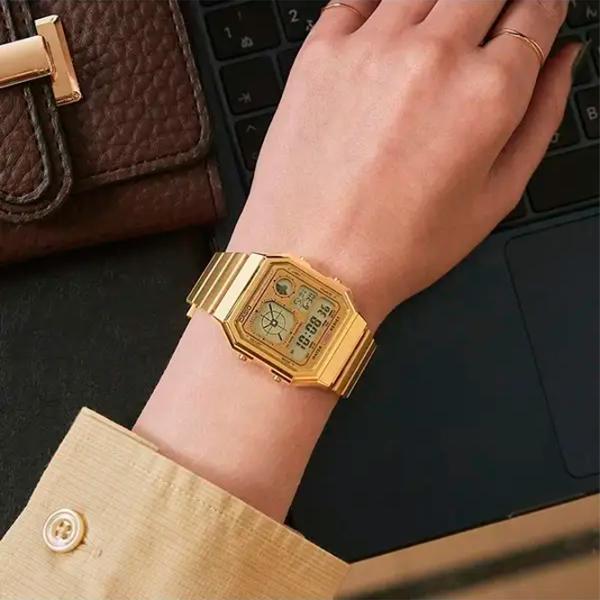 Ceas de mână unisex Casio A130WEG-9AEF Cuarț / 40 x 34 mm photo 4