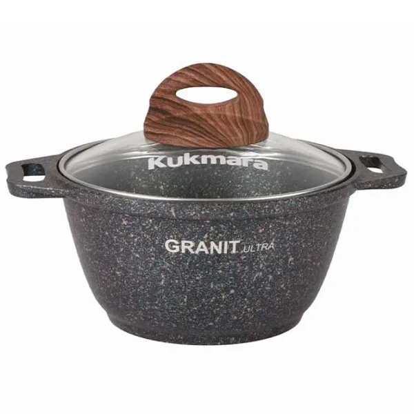 Cratiță Kukmara КГГ12А 1l Aluminiu / Black photo 1 Cratiță Kukmara КГГ12А 1l Aluminiu / Black photo 1