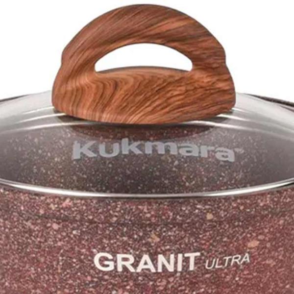 Кастрюля Kukmara КГГ12А 1л Алюминий / Granite red photo 3 Кастрюля Kukmara КГГ12А 1л Алюминий / Granite red photo 3