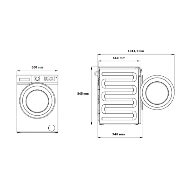 Стиральная машина Beko BM3WFSU47415WB 8 кг / 1400 об/мин / Белый photo 10