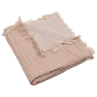 Одеяло Jollein Fringe  Хлопок / Лунный камень