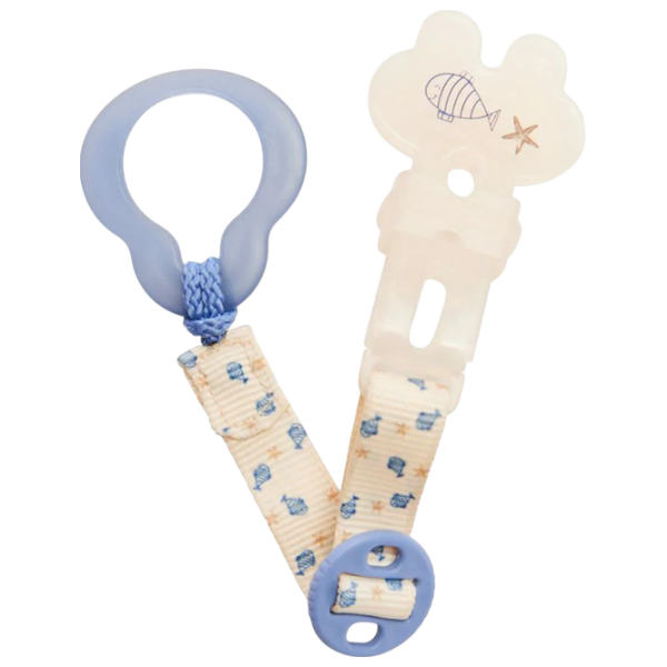 Clip pentru suzetă universal Premaman Fish  Unisex / 0 luni - / Latex, silicon / Beige photo 1