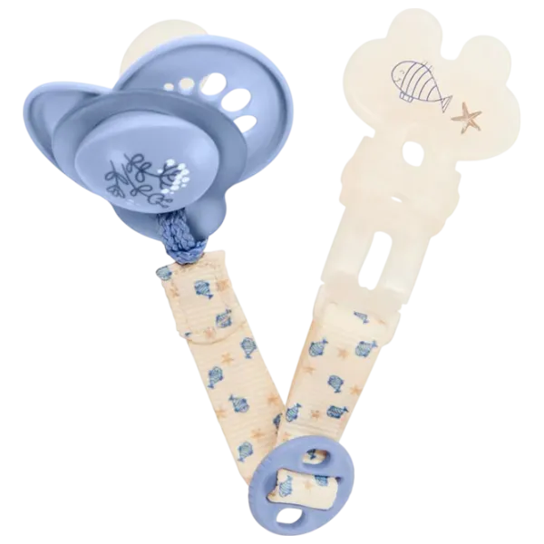 Clip pentru suzetă universal Premaman Fish  Unisex / 0 luni - / Latex, silicon / Beige photo 2
