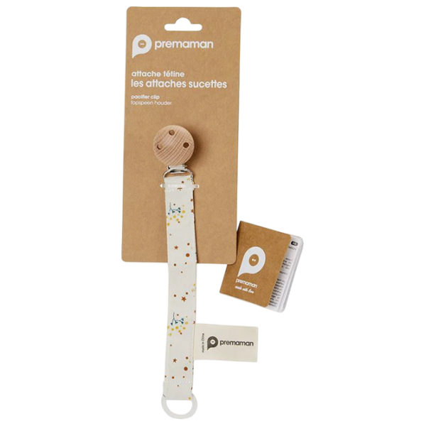 Clip pentru suzetă universal Premaman Flowers Unisex / 0 luni - / Latex, silicon / Beige photo 2
