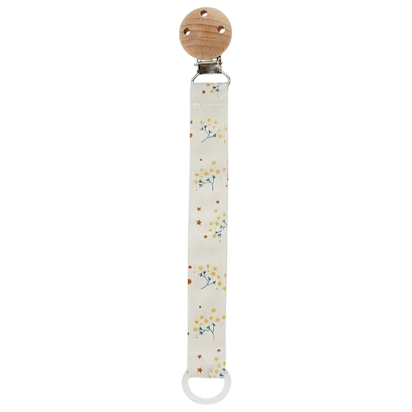 Clip pentru suzetă universal Premaman Flowers Unisex / 0 luni - / Latex, silicon / Beige photo 3