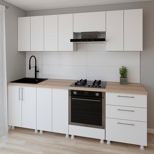 Кухня Smartex K4 ДСП меламин / White photo 2 Кухня Smartex K4 ДСП меламин / White photo 2