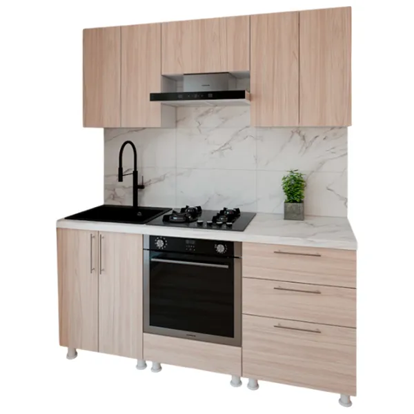 Кухня Smartex K4 ДСП меламин / Светлый Дуб photo 1 Кухня Smartex K4 ДСП меламин / Светлый Дуб photo 1