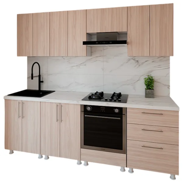 Кухня Smartex K4 ДСП меламин / Светлый Дуб photo 1 Кухня Smartex K4 ДСП меламин / Светлый Дуб photo 1