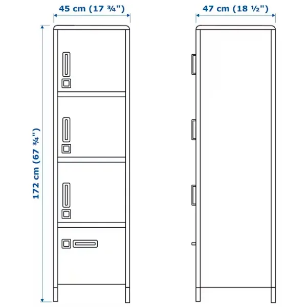 Dulap penal Ikea Idasen Pe podea / Oțel / Dark Gray photo 5 Dulap penal Ikea Idasen Pe podea / Oțel / Dark Gray photo 5