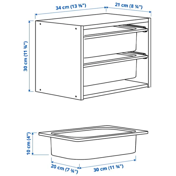 Полка Ikea Trofast 2 Сталь / Белый photo 5