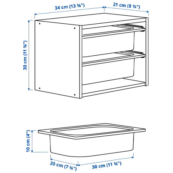 Полка Ikea Trofast 2 Сталь / Белый photo 5