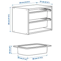 Raft Ikea Trofast 2 0țel / White photo 5