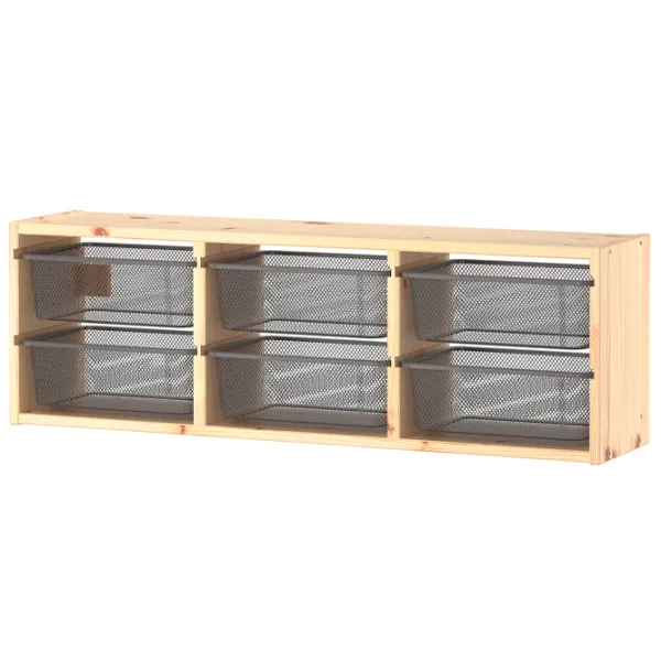 Полка Ikea Trofast 6 Сталь / Сосна photo 1