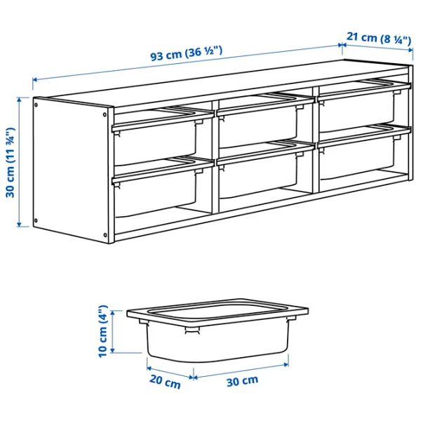 Полка Ikea Trofast 6 Сталь / Сосна photo 4