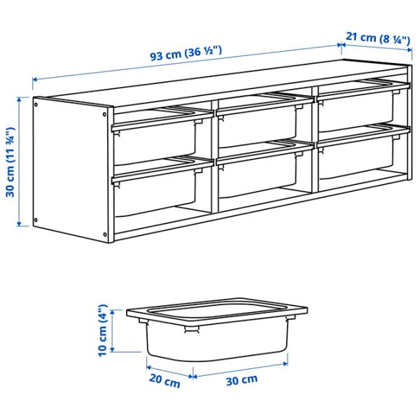 Полка Ikea Trofast 6 Сталь / Сосна photo 4