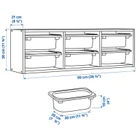 Полка Ikea Trofast 6 Сталь / Белый photo 5