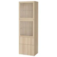 Витрина для гостиной Ikea Besta ДСП / Беленый Дуб