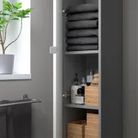 Шкаф пенал Ikea Enhet Настенная / ДСП / Белый - серый photo 4