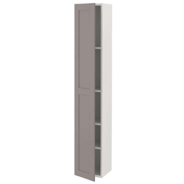 Шкаф пенал Ikea Enhet Настенная / ДСП / Белый - серый photo 1