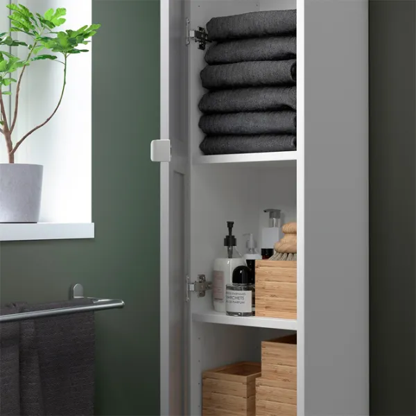 Шкаф пенал Ikea Enhet Настенная / ДСП / Белый - серый photo 2