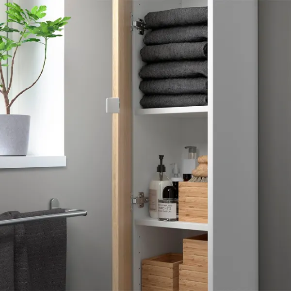 Dulap penal Ikea Enhet Pe perete / DSP / Alb - Stejar photo 4