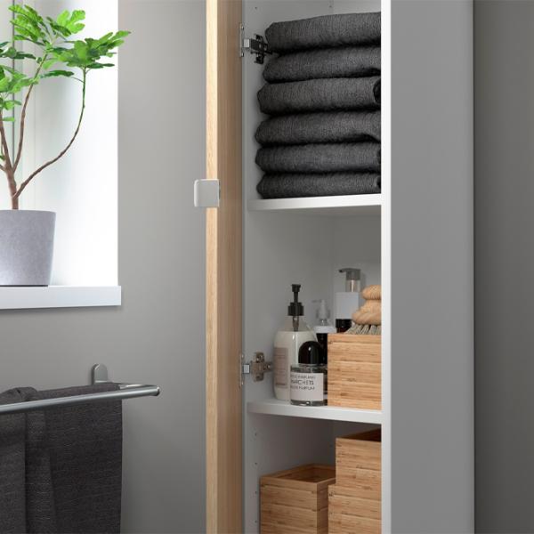 Dulap penal Ikea Enhet Pe perete / DSP / Alb - Stejar photo 4