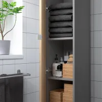 Шкаф пенал Ikea Enhet Настенная / ДСП / Серый Дуб photo 4