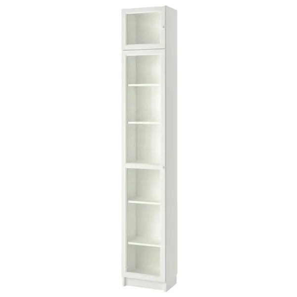 Dulap cu vitrină Ikea Billy/Oxberg Sticlă / White photo 1