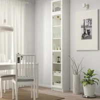 Dulap cu vitrină Ikea Billy/Oxberg Sticlă / White photo 2