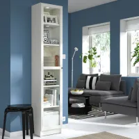 Dulap cu vitrină Ikea Billy/Oxberg Sticlă / White photo 3