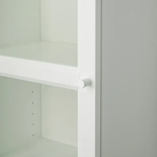Dulap cu vitrină Ikea Billy/Oxberg Sticlă / White photo 4